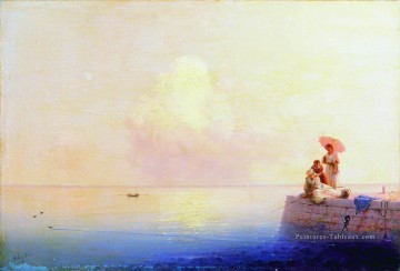 mer calme 1879 Romantique Ivan Aivazovsky russe Peinture à l'huile